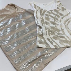 Chico’s sparkly tank tops Size M 2 PC